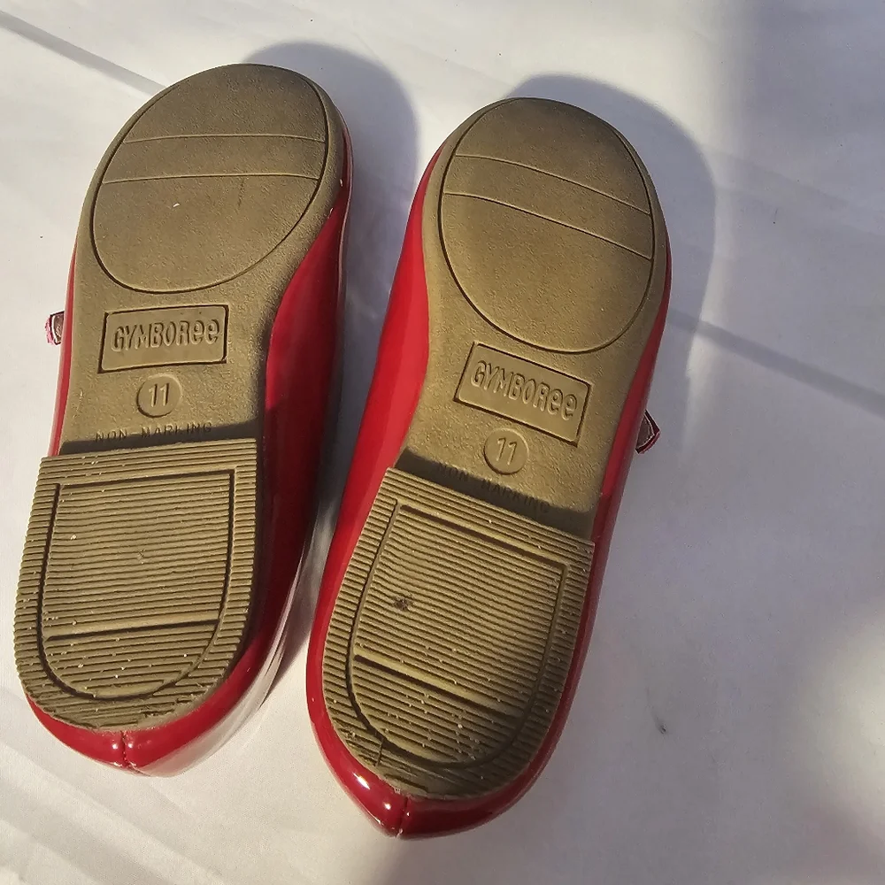 Gymboree Girls Elegant Red Flats Sz 11 Toddler